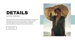 Website Design For Summer Collection