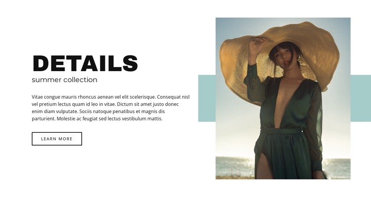 Summer collection CSS Template