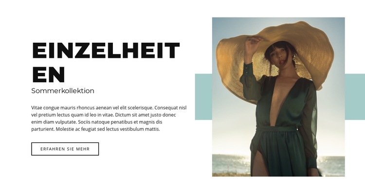 Sommerkollektion Website design