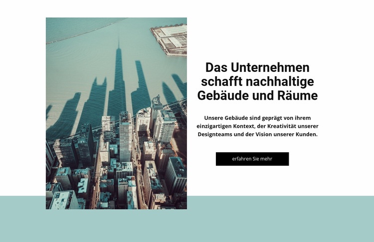 Nachhaltige Konstruktionen Landing Page