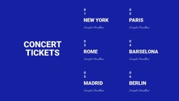 Concept Tickets - Html Code Example