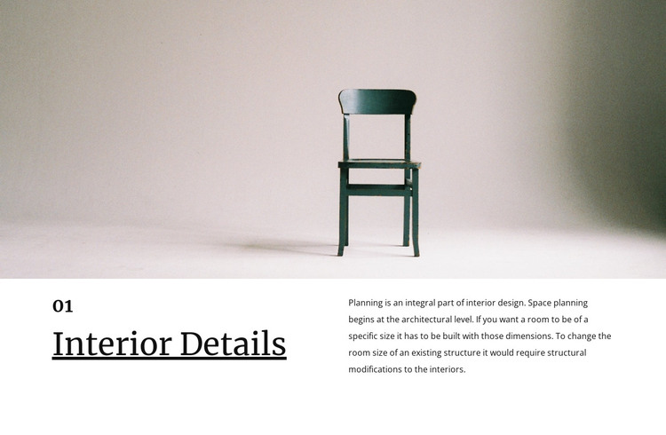 Small interior details HTML Template