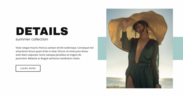 Summer collection Html Website Builder