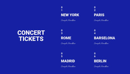 Concept Tickets - Template HTML5, Responsive, Free
