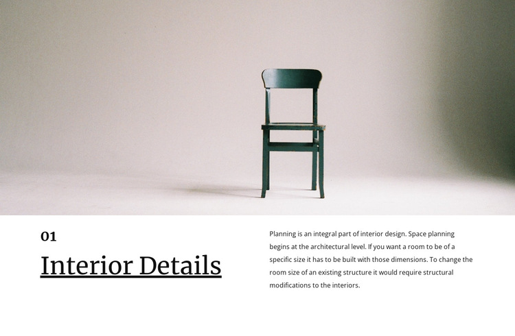 Small interior details HTML5 Template