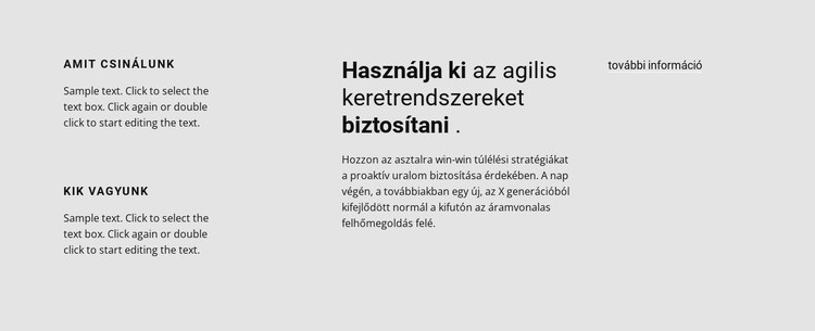 Sok szöveg a munkáról Weboldal sablon