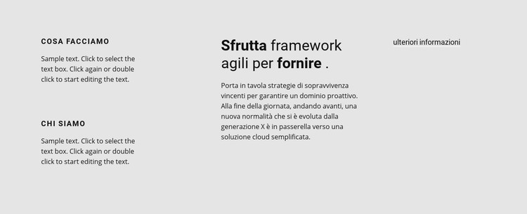 Molto testo sul lavoro Modello CSS