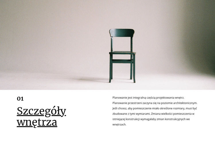 Drobne szczegóły wnętrza Motyw WordPress