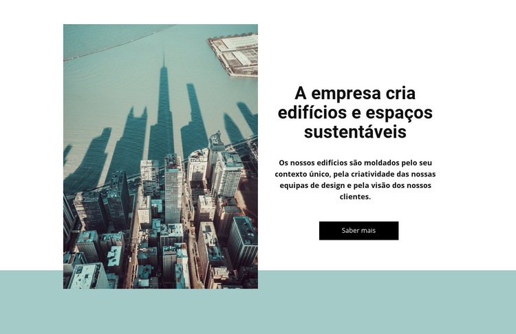 Construções sustentáveis Design do site