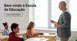 Escola De Educação Site De Página Única