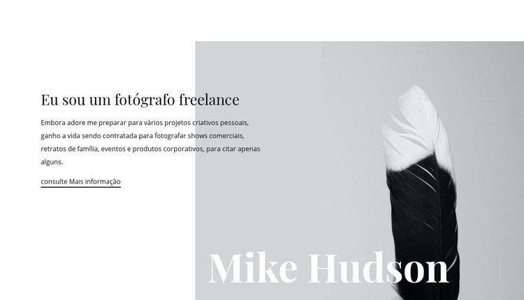 Fotógrafo freelance Modelo HTML