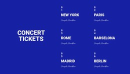Concept Tickets - Mobile Website Template