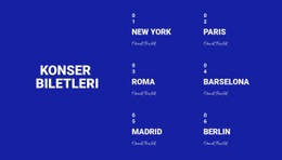 Konsept Biletler Için Harika Web Sitesi Tasarımı