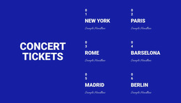 Concept Tickets - Drag & Drop Web Page Design