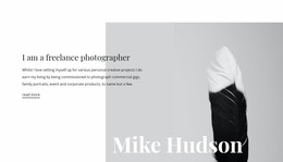 Freelance Photographer Web Page Design