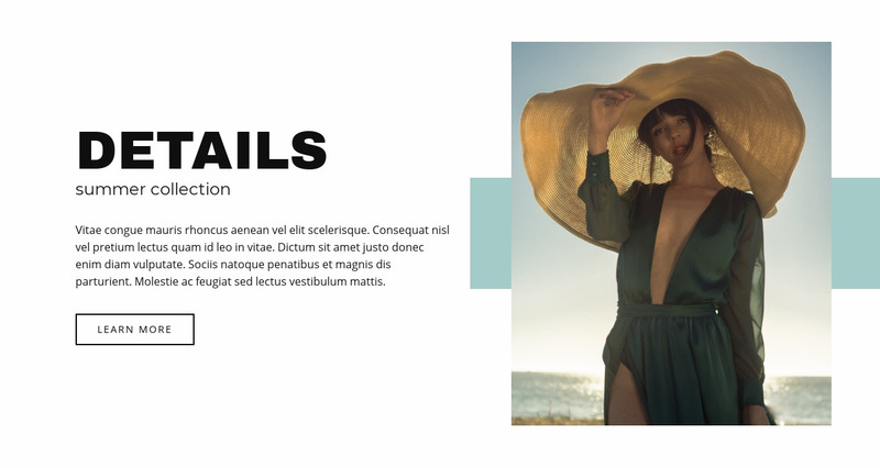 Summer collection Web Page Design