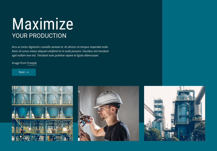 Maximize Your Production HTML Template