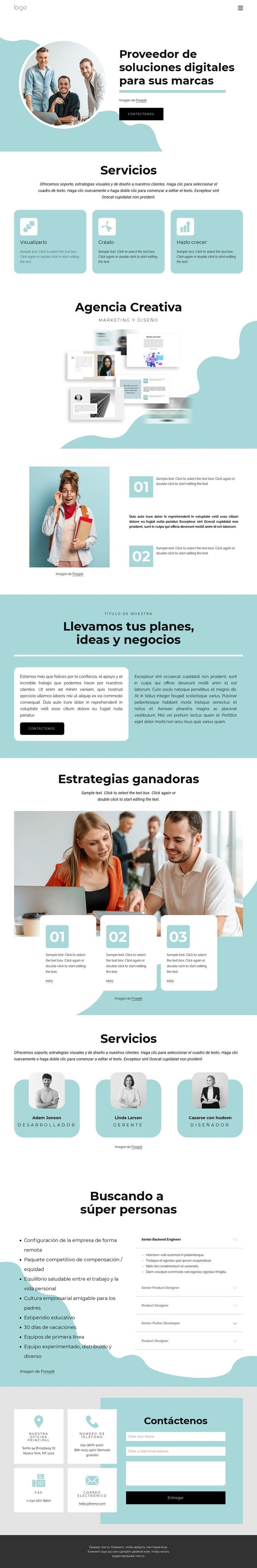 Soluciones digitales Plantillas de creación de sitios web