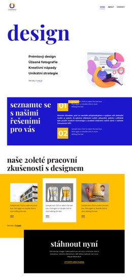 Světlý Design Šablona Mřížky CSS