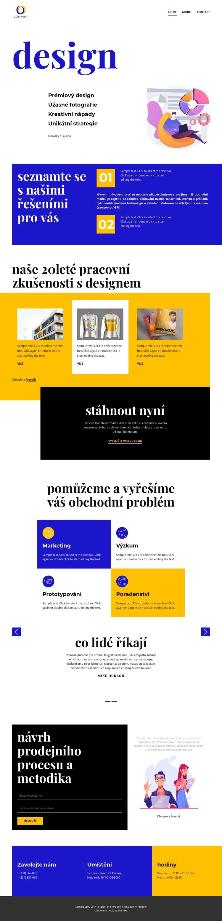 Světlý design Šablona HTML