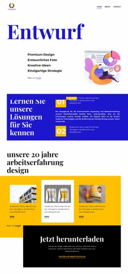 Seitenlayout Für Helles Design