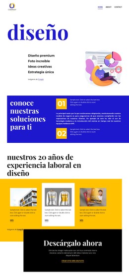 Diseño Brillante Plantilla De Cuadrícula CSS