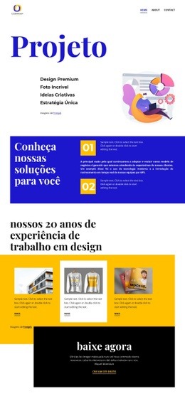 Design De Site Pronto Para Uso Para Design Brilhante