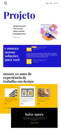 Layout De Página Para Design Brilhante