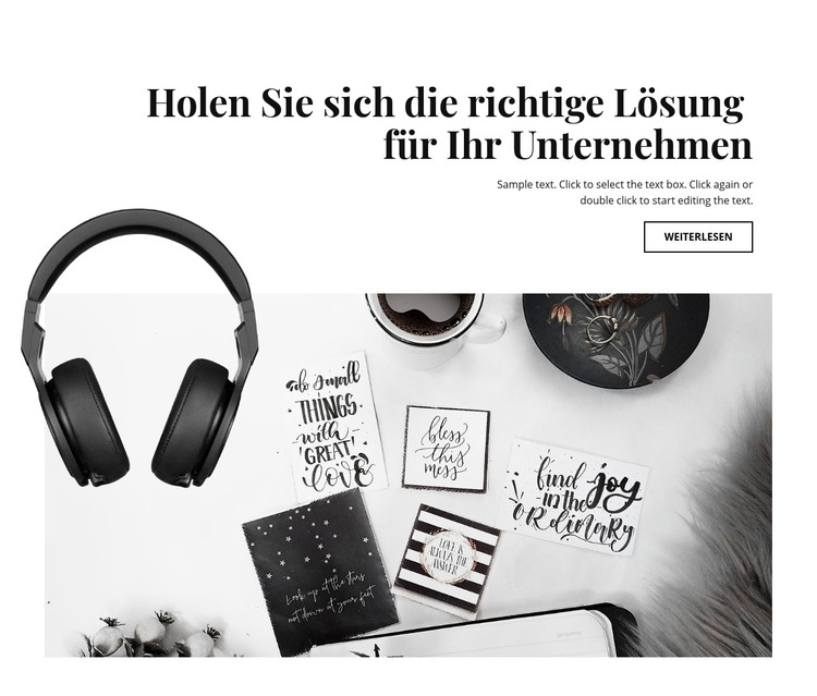 Holen Sie sich Geschäftslösung HTML-Vorlage