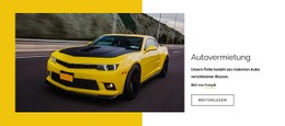 Moderne Autovermietung - Kostenlose Website-Vorlage