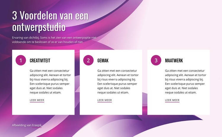 Voordelen van Design Studio HTML5-sjabloon