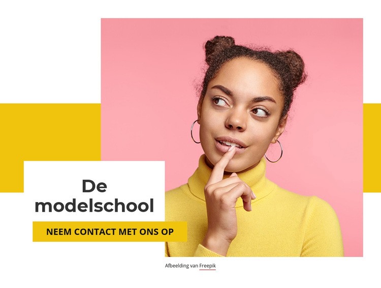 De modelschool Website mockup