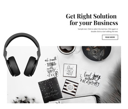 Get Business Solution One Page Template