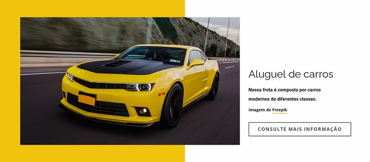 Aluguel moderno de carros Design do site