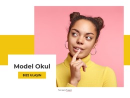 Model Okul Basit HTML CSS Şablonu