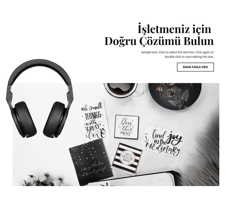 İş çözümü edinin Web Sitesi Şablonu