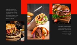 Fast Food Menu Landing Page