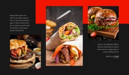 Fast-Food-Menü - Website-Vorlagen