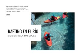 Viajes De Rafting En El Río Plantilla De Página De Destino