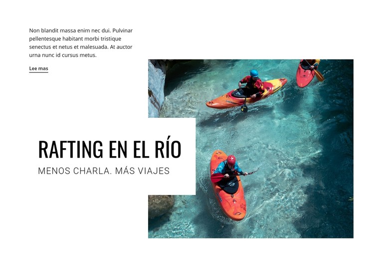 Viajes de rafting en el río Plantilla CSS
