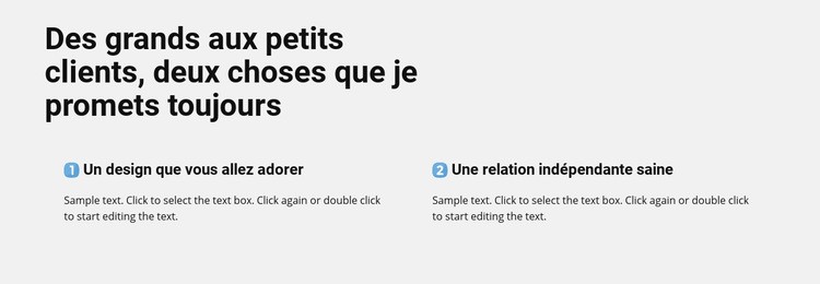 Titres avec icônes Conception de site Web