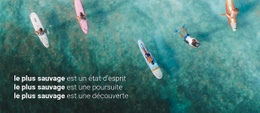 Repos Sauvage Et Voyages De Surf - Modèle De Maquette De Site Web