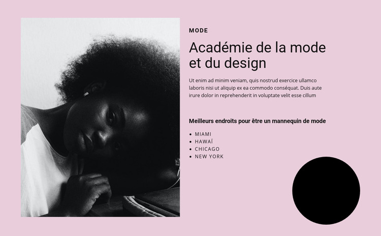 Académie de la mode et de l'art Modèle HTML