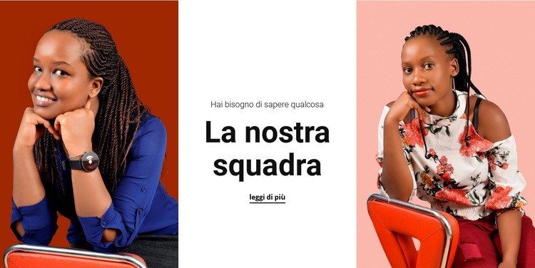 Squadra femminile Un modello di pagina