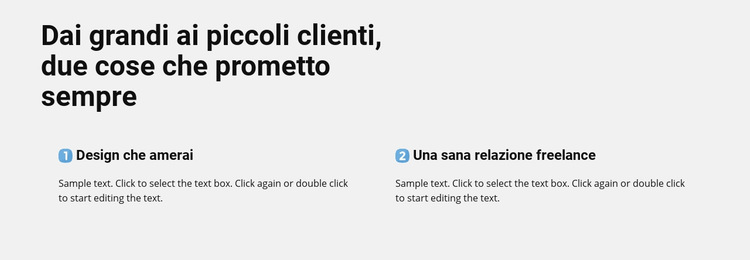 Titoli con icone Modello di sito Web