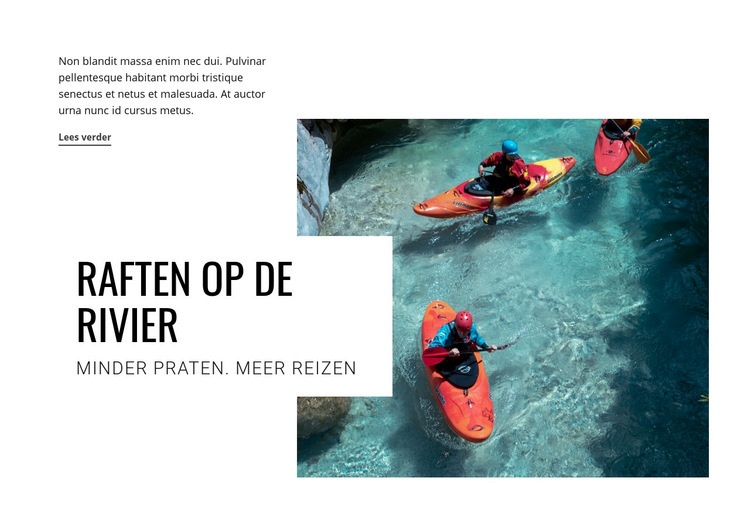 Reizen op de rivierraften Html Website Builder