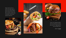 Menu Fast Food - Kod Szablonu HTML