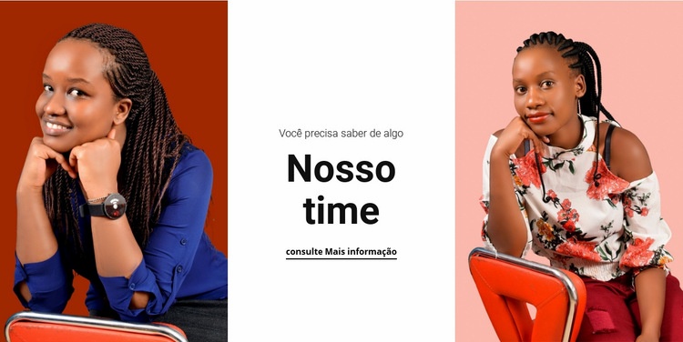 Time feminino Maquete do site