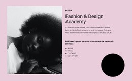 Academia De Moda E Arte - Modelo De Site Gratuito