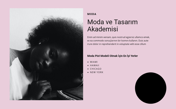 Moda ve Sanat Akademisi HTML Şablonu